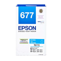 爱普生(EPSON) T6772 青色墨盒 约3400页 适用WP-4511/4521/4531/4011