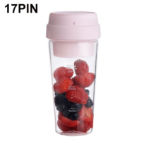 小米(mi) 榨汁杯 17pin星果杯便携式家用迷你电动搅拌原汁机400ML榨汁机 樱花粉