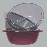 金穗慧采 脸盆加厚家用大号洗衣盆洗菜盆透明塑料盆大号茶色