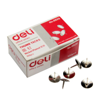 得力(deli)0020大头钉得力金属图钉 镀镍 图画钉 5盒装