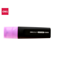 得力(deli)S600 荧光笔记号笔彩色荧光 重点标记笔学生用 紫色 10支/盒 1盒