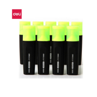 得力(deli)S600 荧光笔 重点醒目标记笔 手帐可用水性记号笔10支/盒