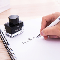 得力(deli)S635 50ml非碳素黑色钢笔墨水学生金属矫姿钢笔墨水笔 黑色 1盒