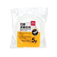 得力(deli)30416 泡沫双面胶带 EVA泡棉胶带 36mm5y2.5mm(1卷袋)