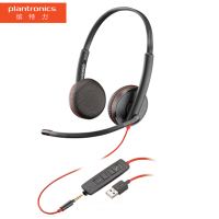 缤特力(Plantronics) C3225 USB+3.5mm双耳头戴式耳机/降噪麦克风耳麦/可链接手机
