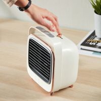 摩飞 MR2021 暖风机小型台式便携冷暖两用家用取暖器 椰奶白