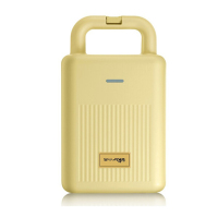 小熊(bear) DBC-P06K1 电饼铛 三明治机家用早餐机全自动华夫饼机吐司压烤机双面加热不粘锅单盘可拆 黄色