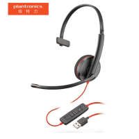 缤特力(Plantronics) C3210 单耳头戴式呼叫中心话务耳机 电脑办公耳麦 USB接口直连电脑带线控