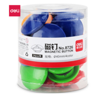 得力(deli) 8726 彩色白板磁钉φ40mm 24粒/筒