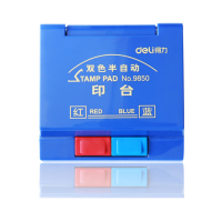 得力(deli) 9850 红色/蓝色双色半自动打印台