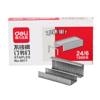 得力(deli) 0011 12#不锈钢订书钉 1000枚/盒 10盒装