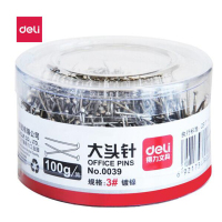 得力(deli) 0039 3#大头针 100g/筒 10筒装