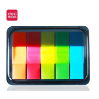 得力(deli) 9060 荧光膜指示标签贴 12*44mm 24包装