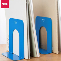 得力(deli) 9261 6.5英寸/高165mm商务型通用铁书立 2片/付 蓝色