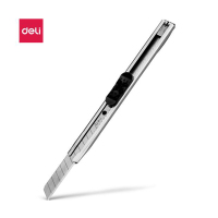 得力(deli) 2053 小号金属外壳办公家用美工刀/裁纸刀 4把装