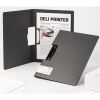 得力(deli) 5011 A4 横式折页板夹 深灰