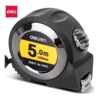 得力(deli) 79551 5m全包胶自锁钢卷尺 黑色