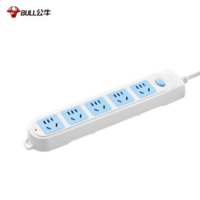 公牛(bull) GN-602 新国标插座/插线板/插排/排插 5位总控开关 1.8米