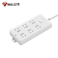 公牛(bull) GN-109K 新国标插座/插线板/插排/排插 6位总控开关 5米