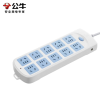 公牛(bull) GN-603 新国标插座/插线板/插排/排插 6位总控开关 10米