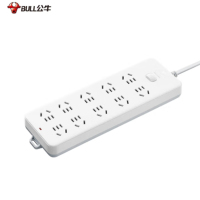 公牛(bull) GN-218 新国标/插线板/插排/超功率过载保护 10位总控开关 3米