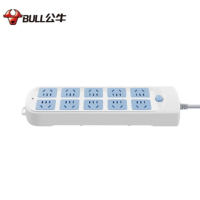 公牛(bull) GN-605 新国标/插线板/插排/超功率过载保护 10位总控开关 10米