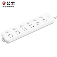 公牛(bull) GN-313 新国标/插线板/插排/超功率过载保护 6位分控开关 3米