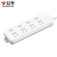 公牛(bull) GN-311 新国标插线板插排超功率过载保护 4位分控开关 5米