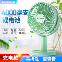 志高(CHIGO) C6-1(D) USB小风扇小电扇电风扇 4000毫安 绿色充电款