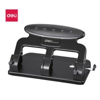 得力(deli) 0116 三孔打孔机/打孔器φ7mm孔距108mm 档案装订A4纸张打洞活页文件 黑色