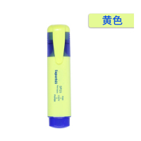 晨光(M&G) SP-25 荧光笔彩色简约记号笔创意多功能淡色手账笔 黄色 5支装