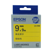 爱普生(EPSON) LK-3YBW 强粘标签色带 9mm黄底黑字 适用于LW-K400L/LW-600P/LW-700