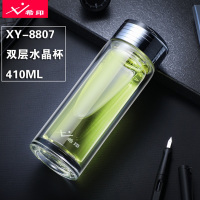 希印 XY-8807 双层高硼硅水晶玻璃杯 410ML