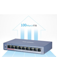 海康威视交换机9口百兆非网管 远距离监控POE交换器网线分流网络集线分线器低功率DS-3E0109SP-E