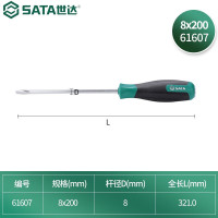 SATA/世达 T系列一字型穿心螺丝批 61607 8×200mm 1把