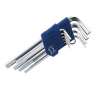 长城精工9pcs塑插亚光平头加长内六角扳手组套1.5-10mm