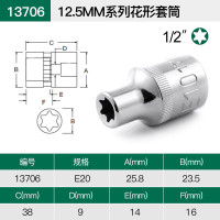 世达13706 12.5MM系列花形套筒E20