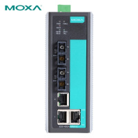 摩莎(MOXA)EDS-405A-MM-SC/EDS-405A-MM-S 5口管理型百兆工业以太网交换机含两个多模光口