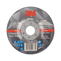 3M Silver银色系列打磨片A36粒度船舶罐体金属管道切割使用精密成型磨料切割片27型 5片