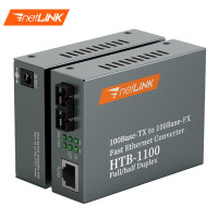 netLINK HTB-1100-2KM 光纤收发器 百兆多模双纤光电转换器 0-2公里 DC5V 一对