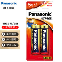 松下(Panasonic)5号五号AA碱性干电池2节1.5V适用于遥控器玩具键鼠