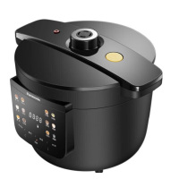 松下(Panasonic)电压力锅炫彩触控压力电饭煲开盖烹饪高压锅 多功能4L大容量电饭锅 黑 NF-PC401-K