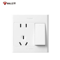 公牛(BULL)明装开关面板 电源走明线 无需底盒 五孔带一开双控开关10只