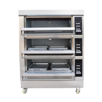 灶博士商用电烤箱 三层六盘智能电脑版400℃烘培月饼面包披萨烧饼