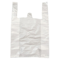 贾思德 30*45 50条装厚白色塑料袋透明袋透明手提外卖打包袋