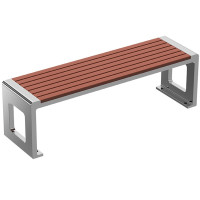 豆乐奇不锈钢长椅1.2米(U形)公园椅户外长条椅 长条凳