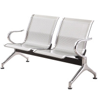 豆乐奇钢制机场椅联排椅公共休息椅长椅双人位