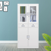 豆乐奇中二斗钢制文件柜办公柜资料收纳铁皮柜 高1800*宽850*390mm