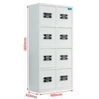 豆乐奇多门保密柜钢制八门电子密码锁档案柜财务票据凭据