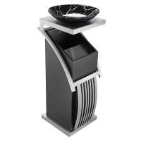 贾思德 酒店垃圾桶烟灰缸不锈钢大堂立式室外宾馆时尚带内桶走廊带烟灰缸